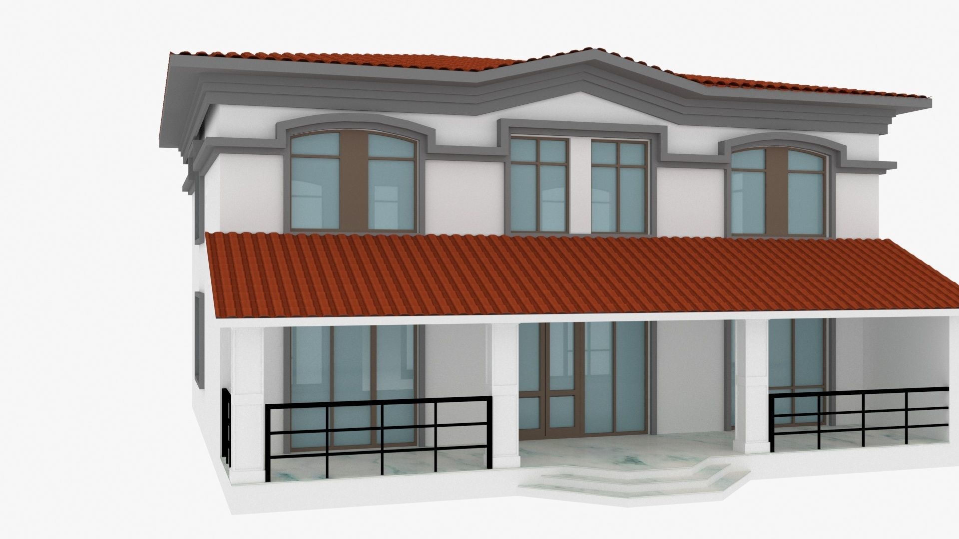Villa 3D model_7