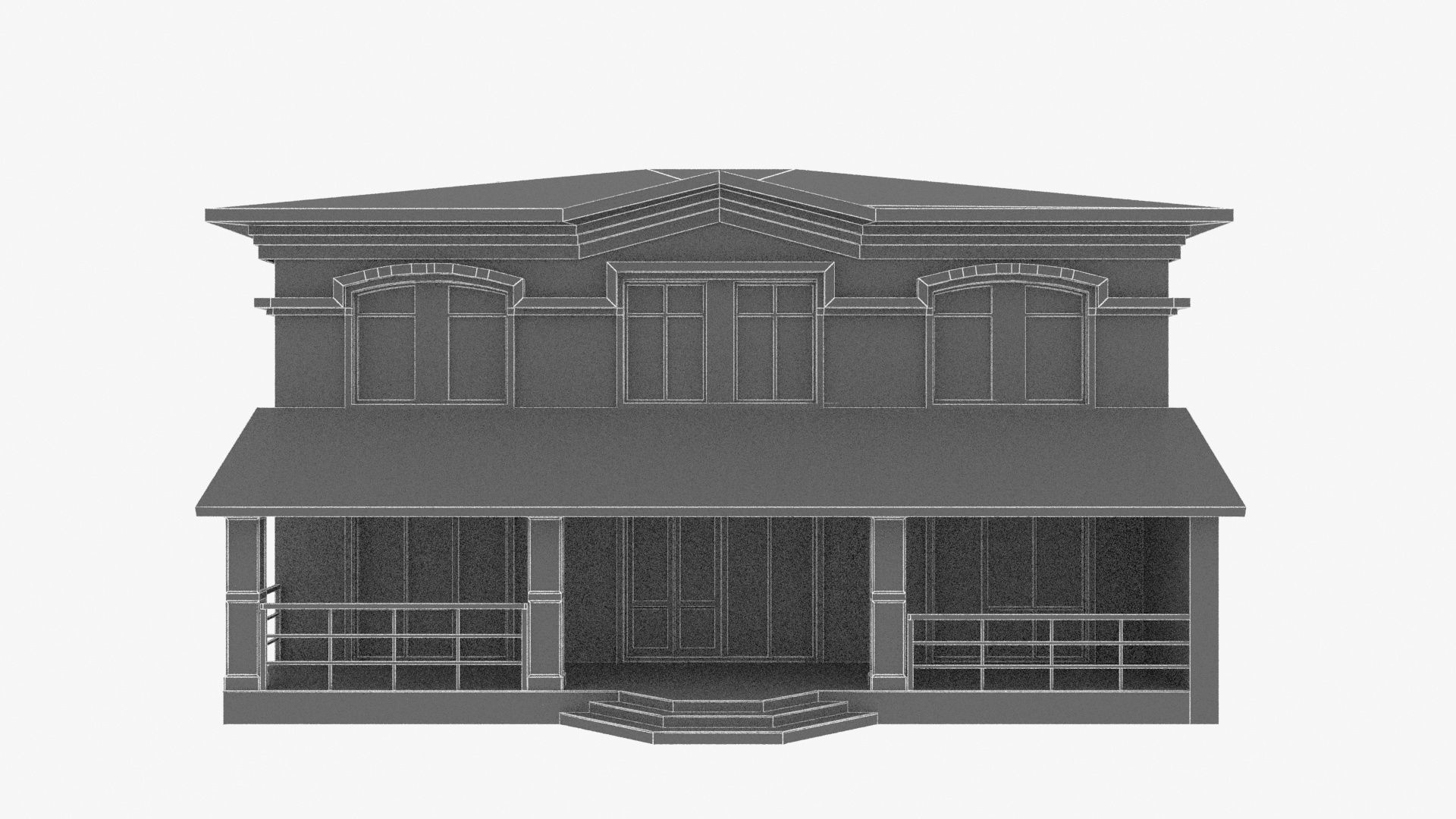Villa 3D model_2