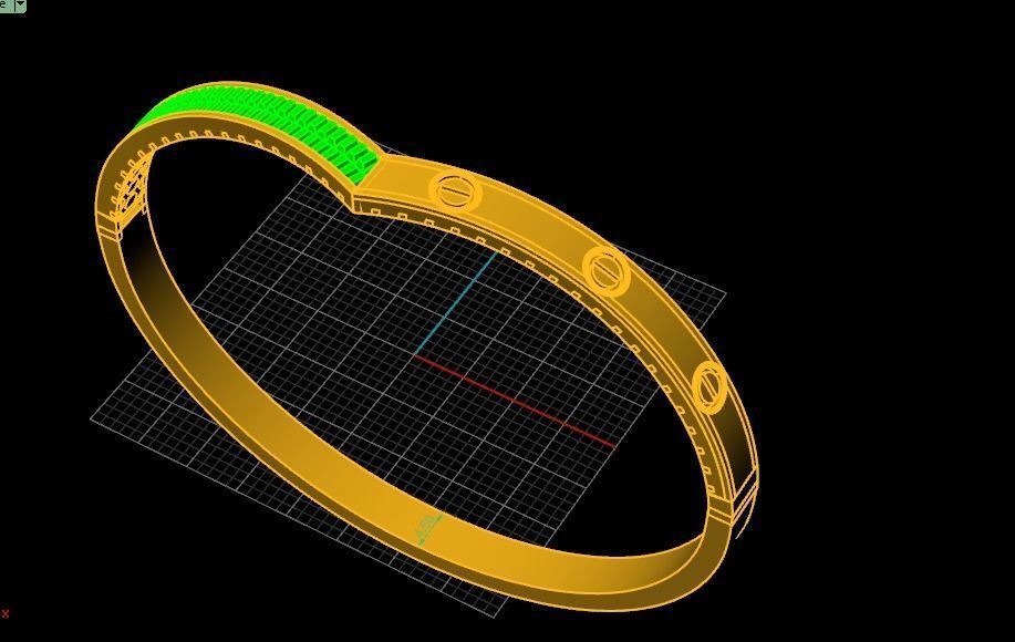 bracelet chain 3D print model_4