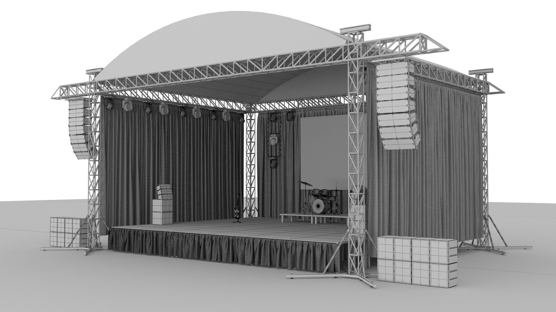 Concert Stage 3D model_5