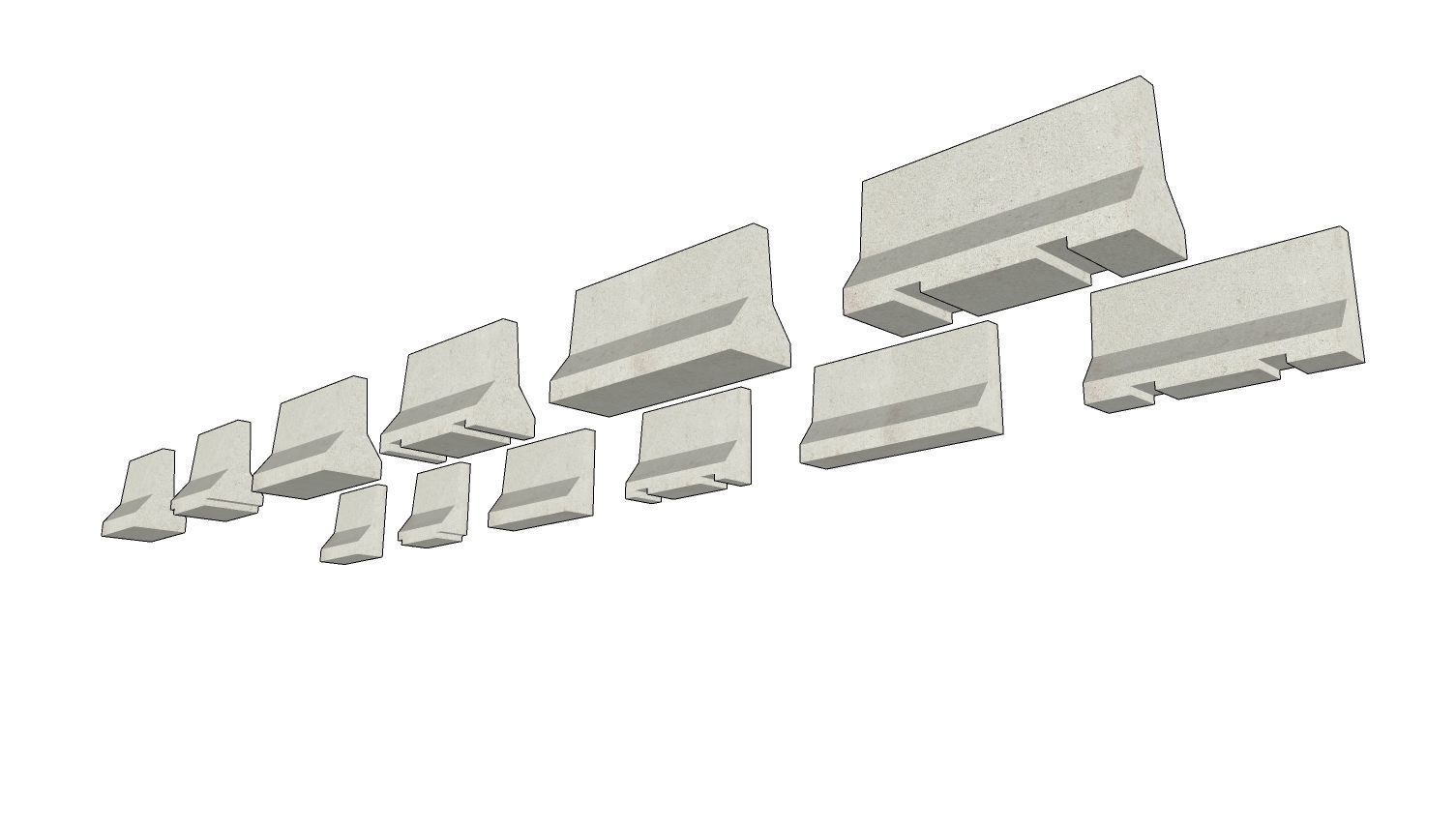 New Jersey Barrier 01 3D model_6