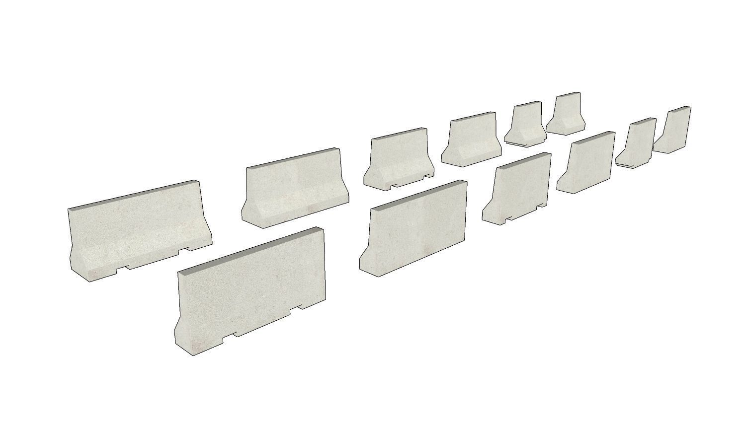 New Jersey Barrier 01 3D model_3