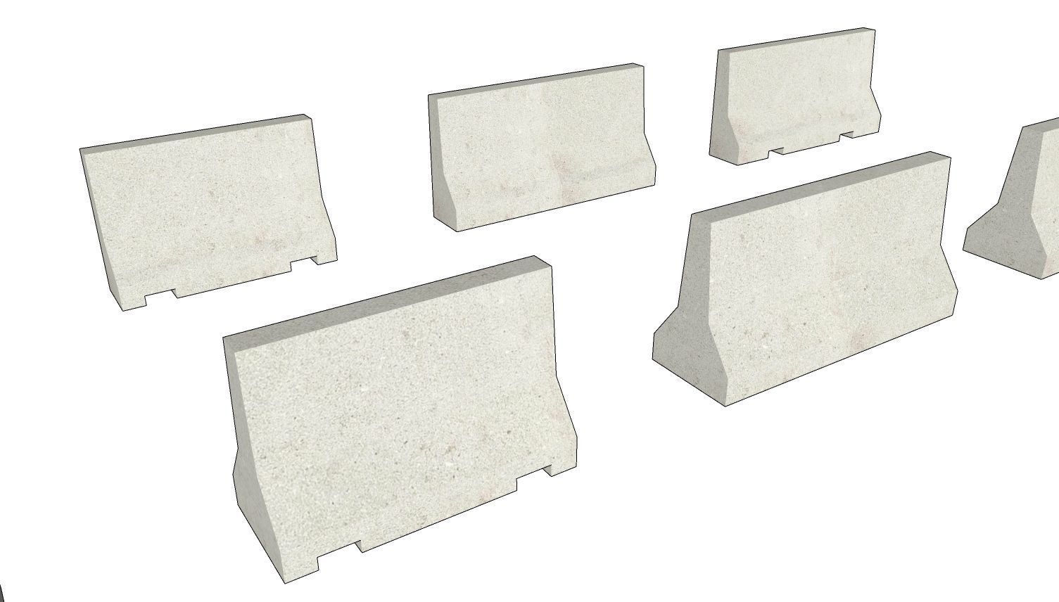 New Jersey Barrier 01 3D model_11