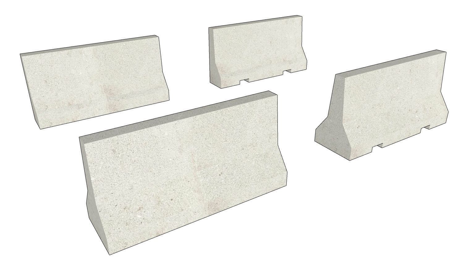 New Jersey Barrier 01 3D model_10