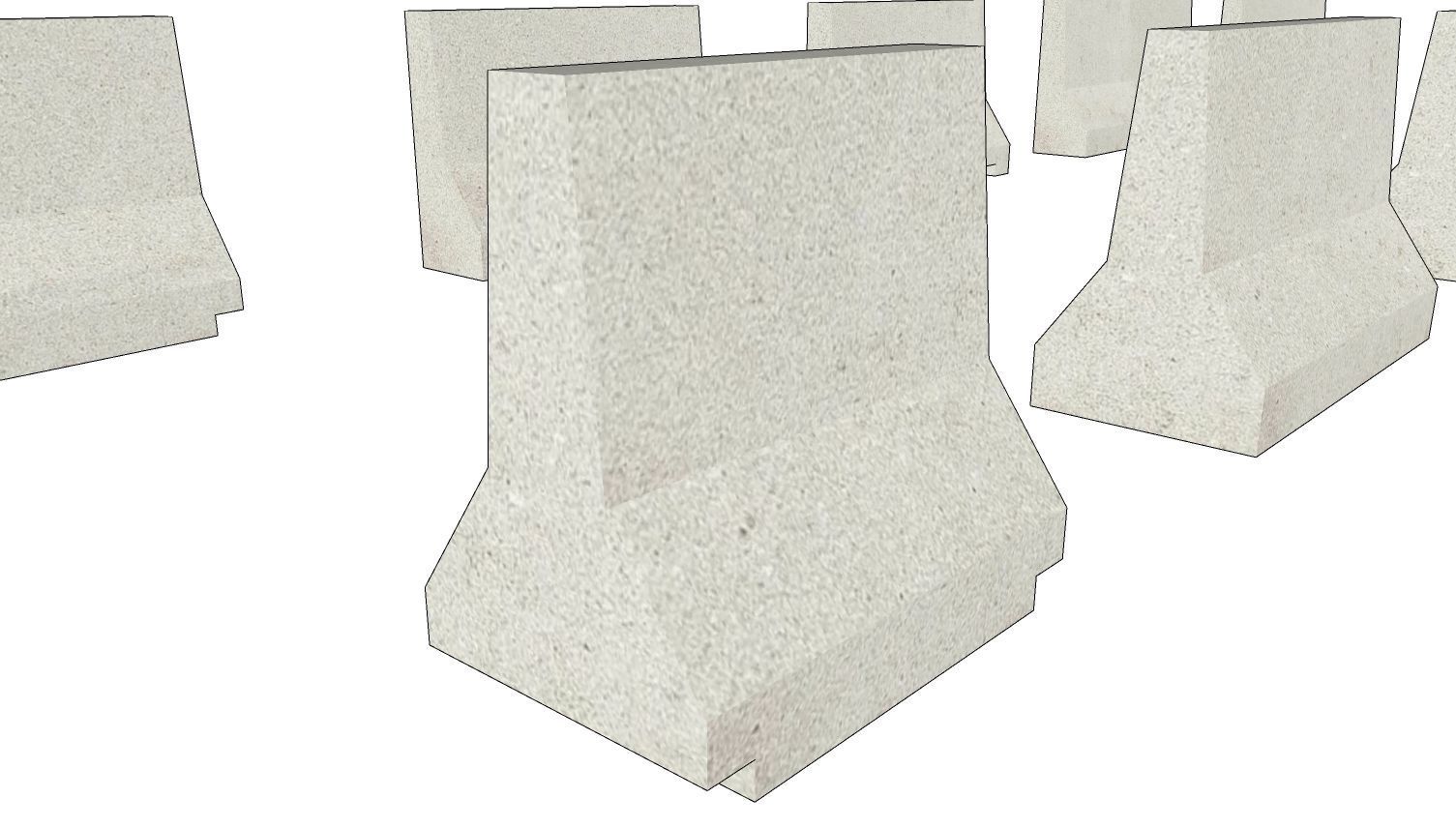 New Jersey Barrier 01 3D model_9