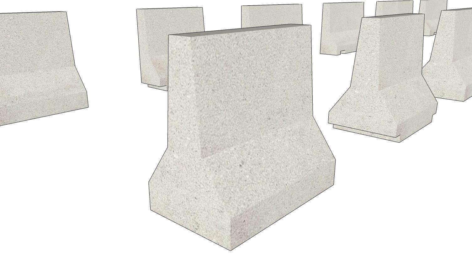 New Jersey Barrier 01 3D model_7