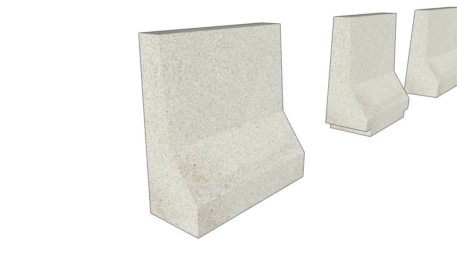 New Jersey Barrier 01 3D model_5