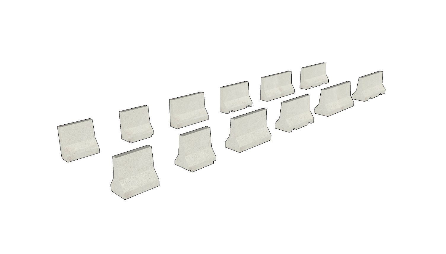 New Jersey Barrier 01 3D model_2