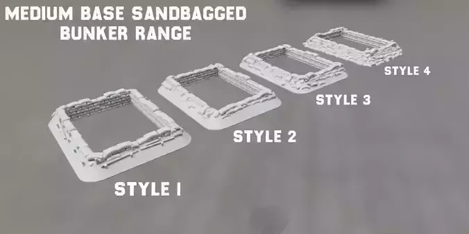 Medium Sandbag Bunkers Mega Pack     15mm Scale 3D print model
