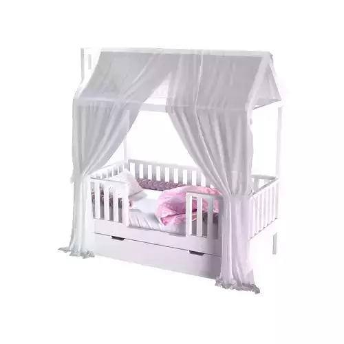 Childrens bed house Lynn - entrance in the center 3D model
