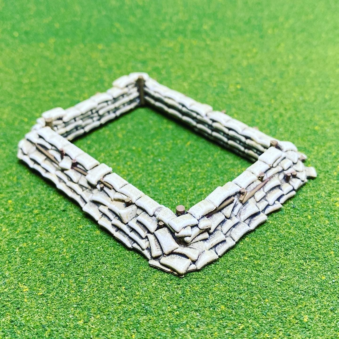 Medium Sandbagged Dugout Style 4 15mm Scale 3d Print Model 3D print model_1