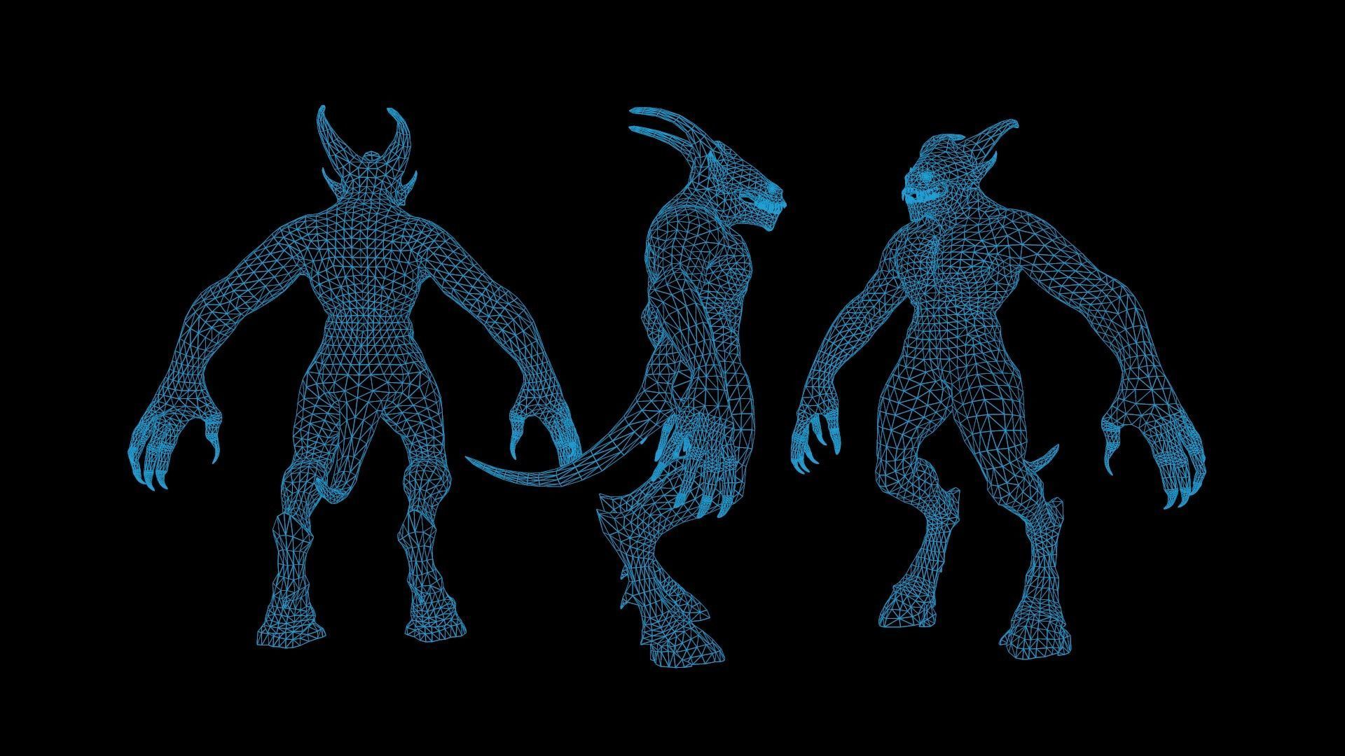 Demon Character 4 Low-poly 3D model_10