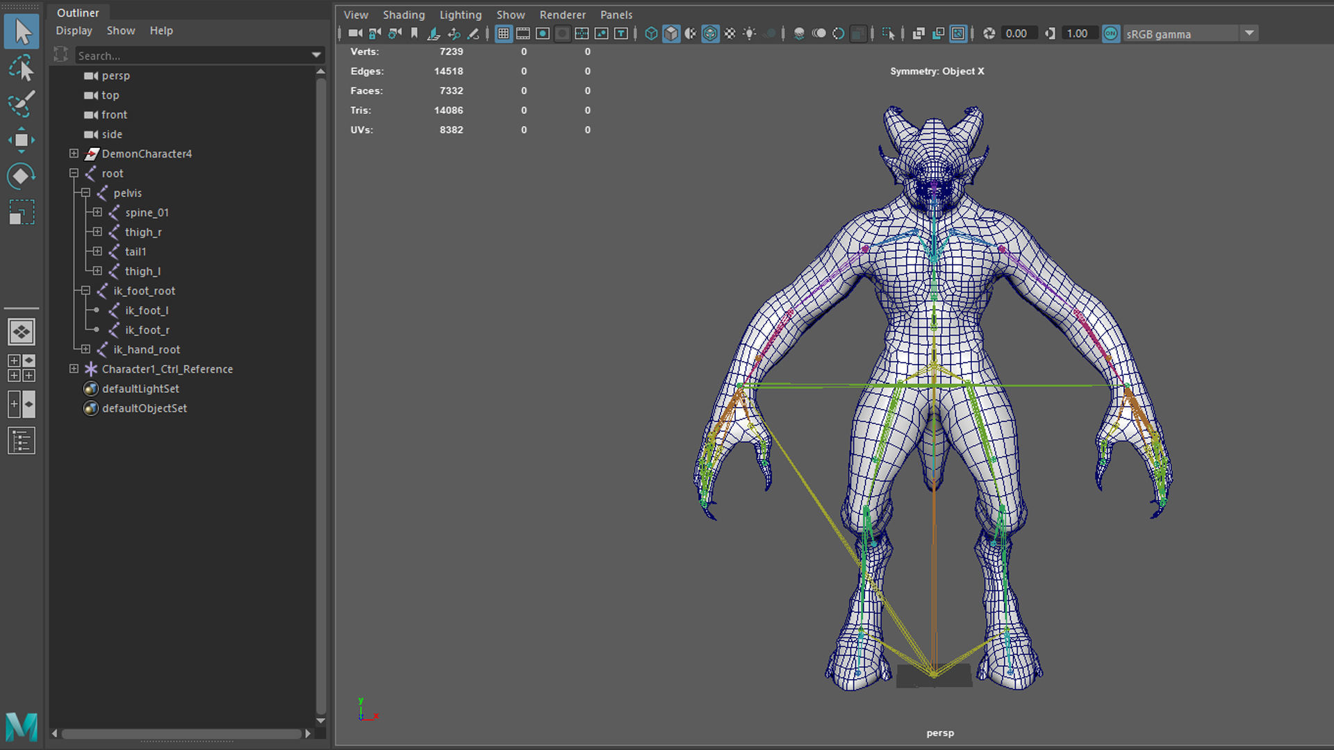 Demon Character 4 Low-poly 3D model_29