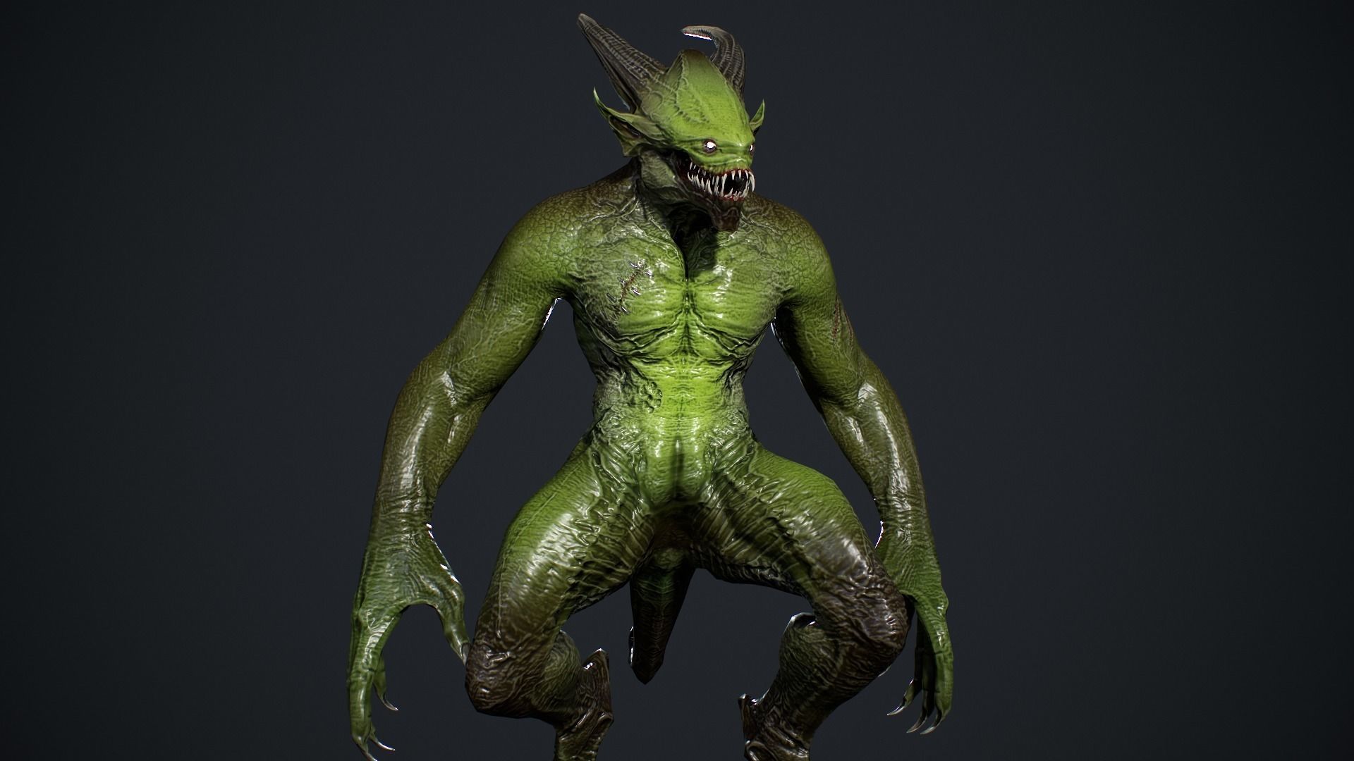 Demon Character 4 Low-poly 3D model_17