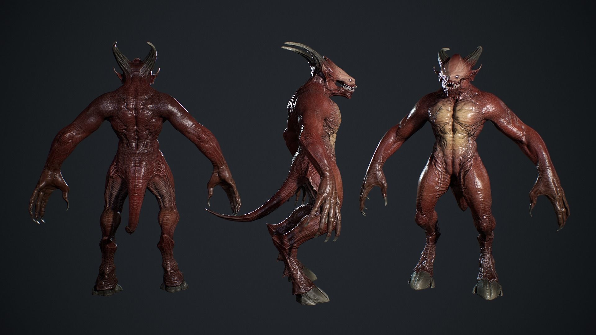 Demon Character 4 Low-poly 3D model_7