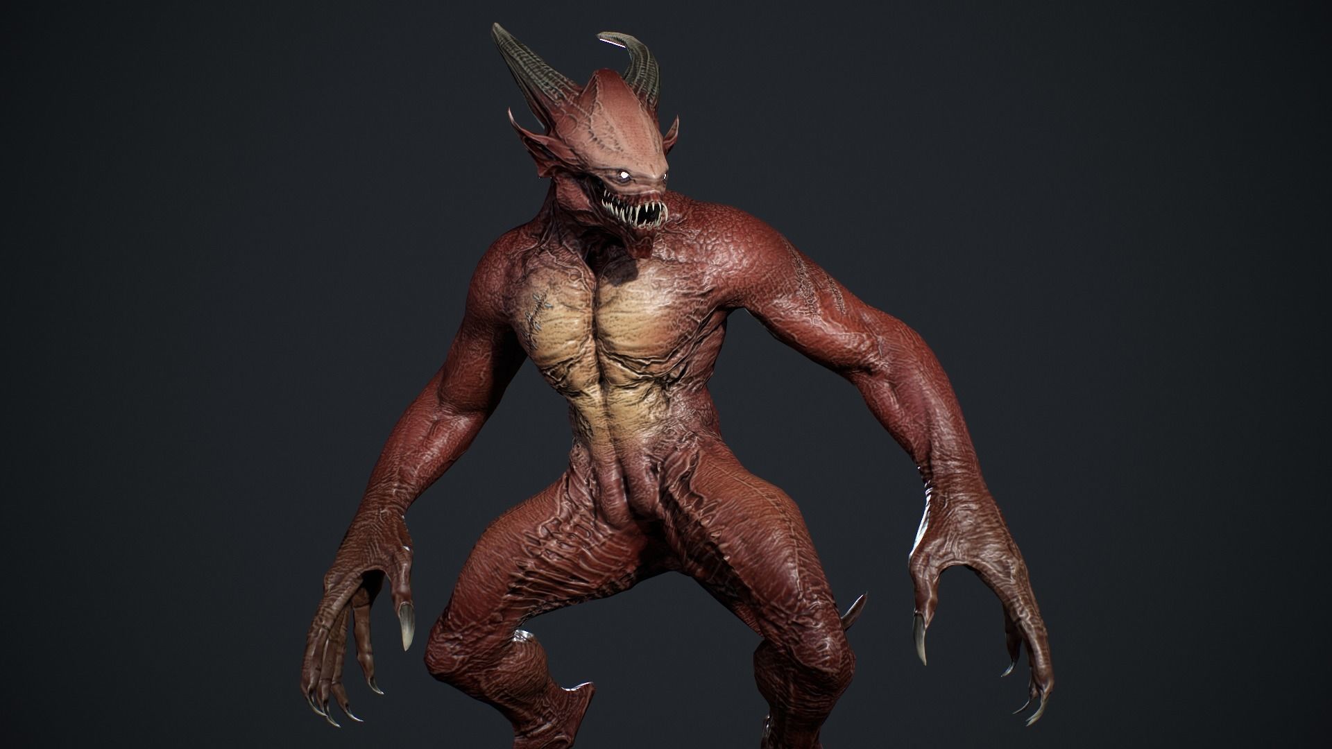 Demon Character 4 Low-poly 3D model_5