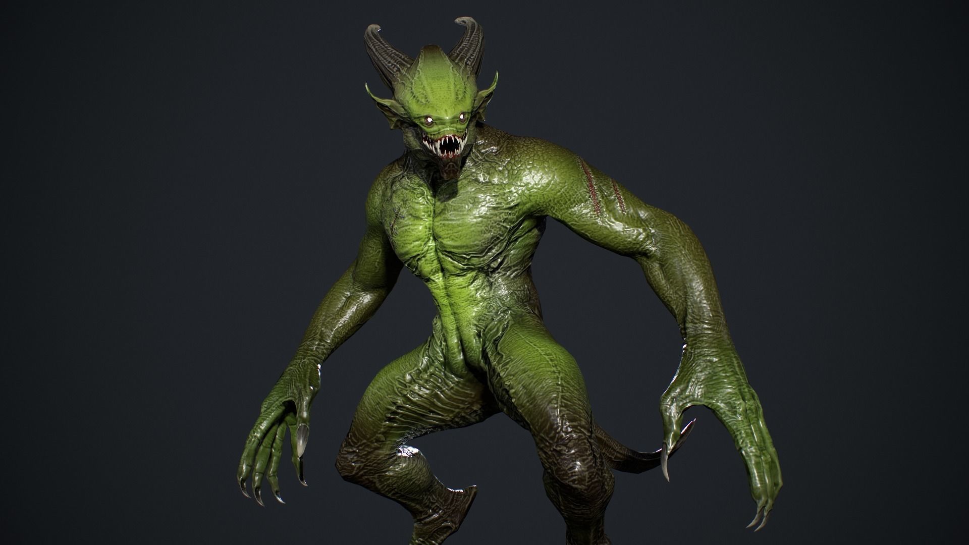 Demon Character 4 Low-poly 3D model_19