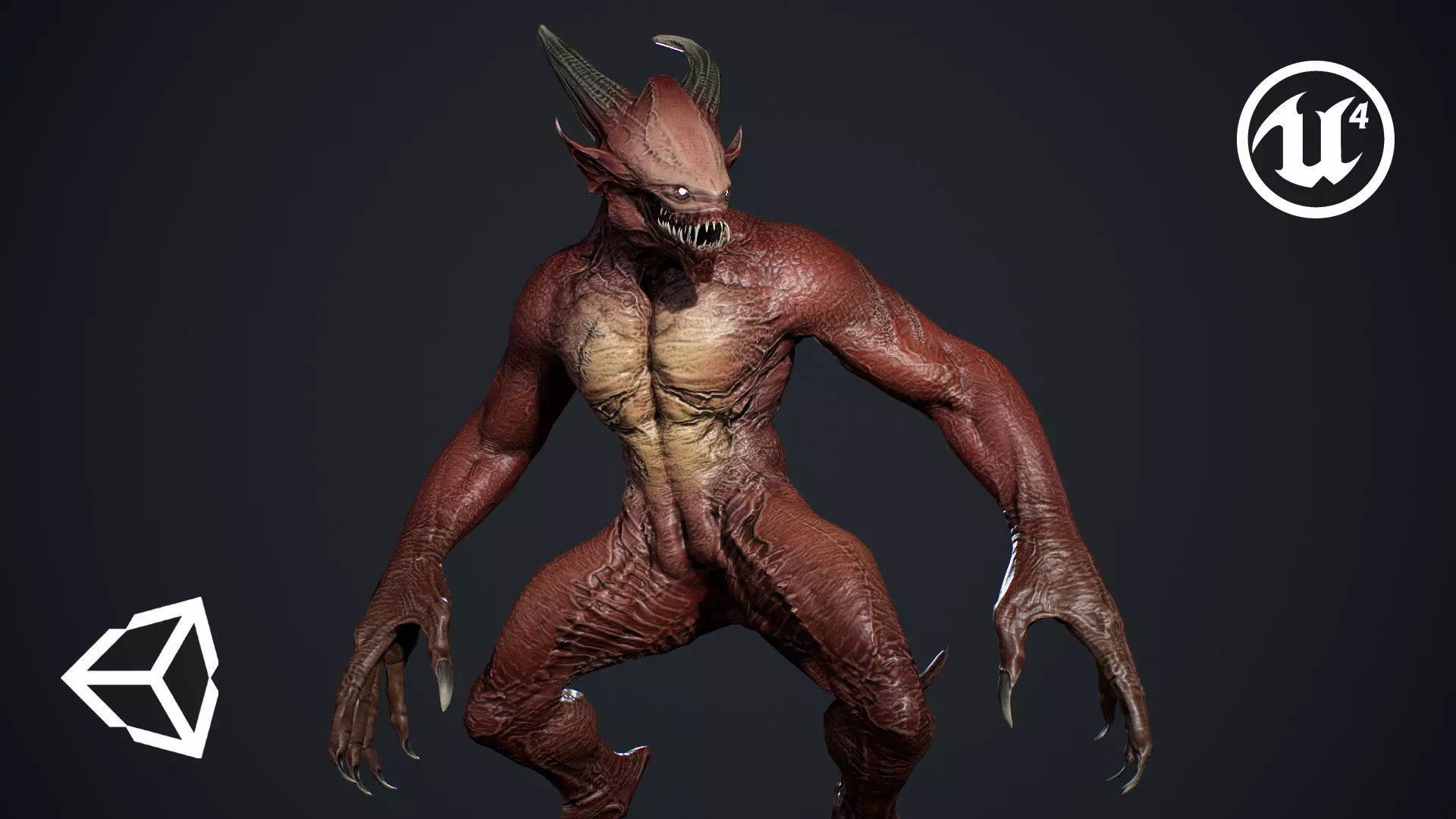 Demon Character 4 Low-poly 3D model_0