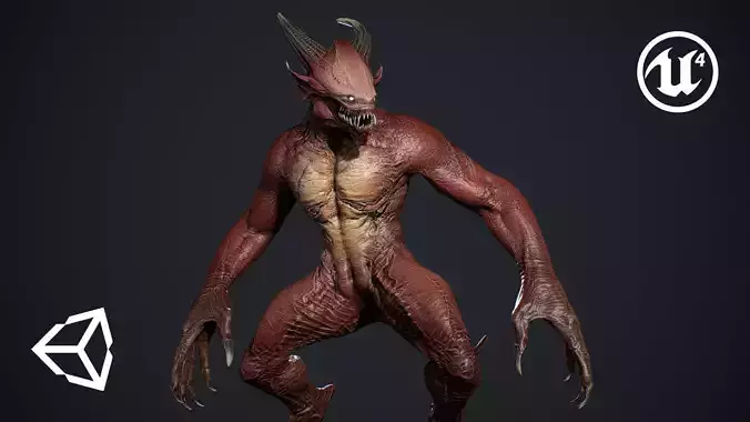 Demon Character 4 Low-poly 3D model