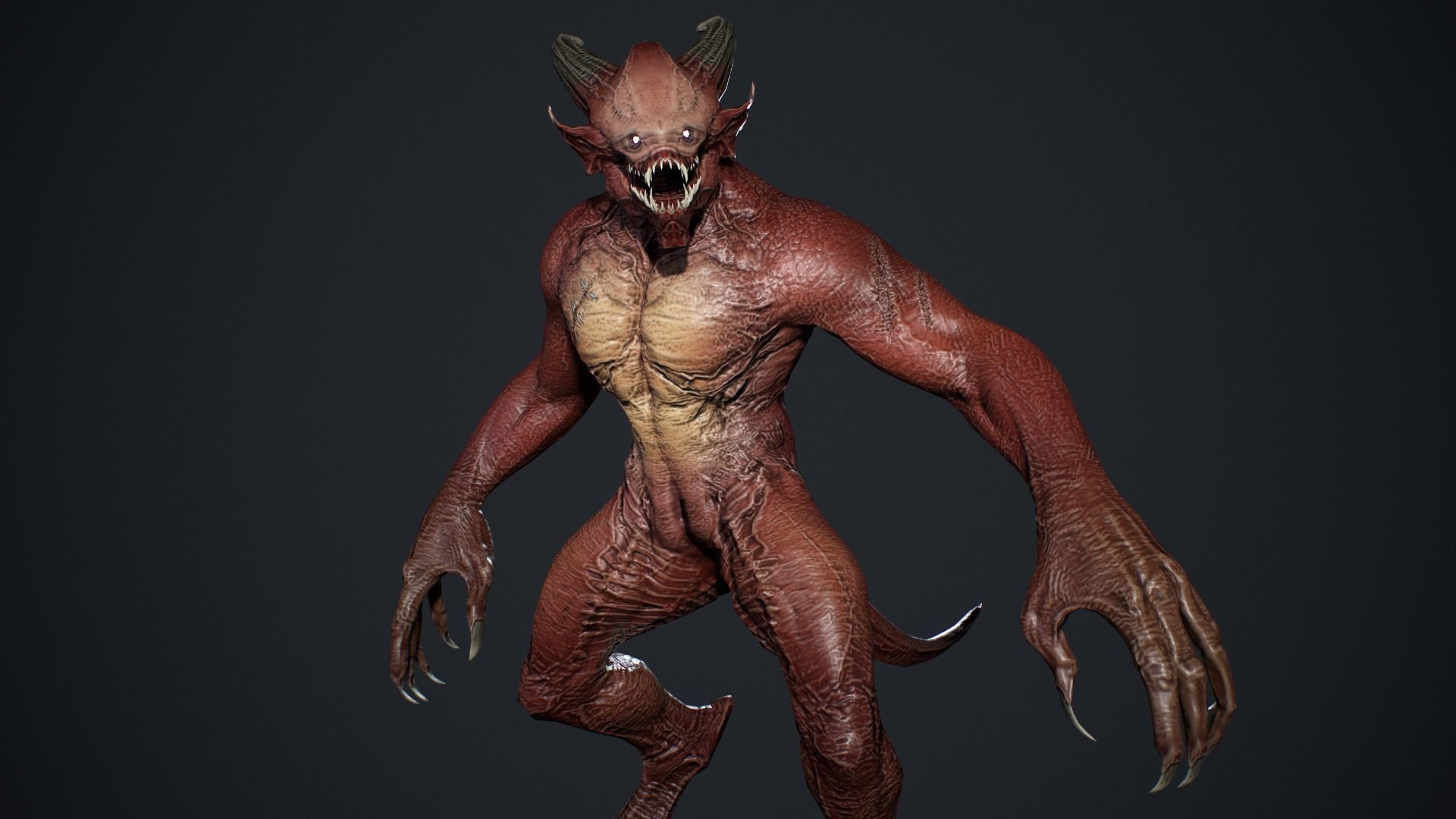 Demon Character 4 Low-poly 3D model_12