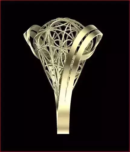 07 Lace style gold ring