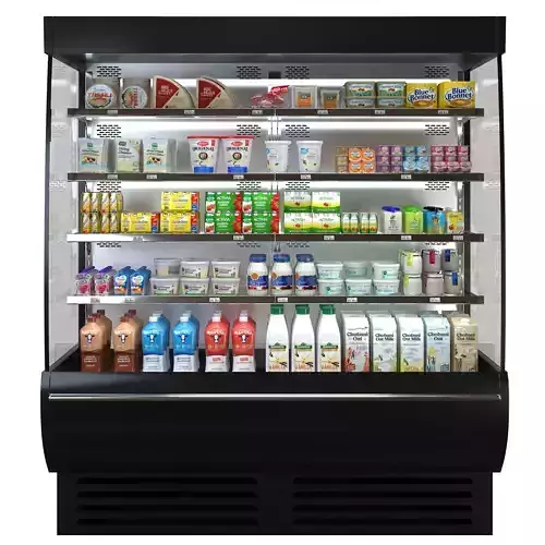 Dairy showcase Low-poly 3D model