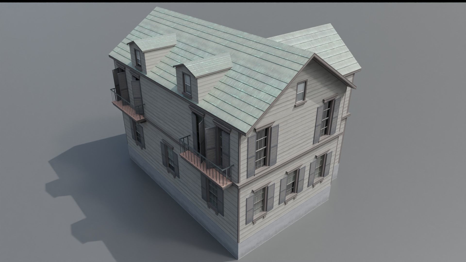 Residential house 03 Low-poly 3D model_11