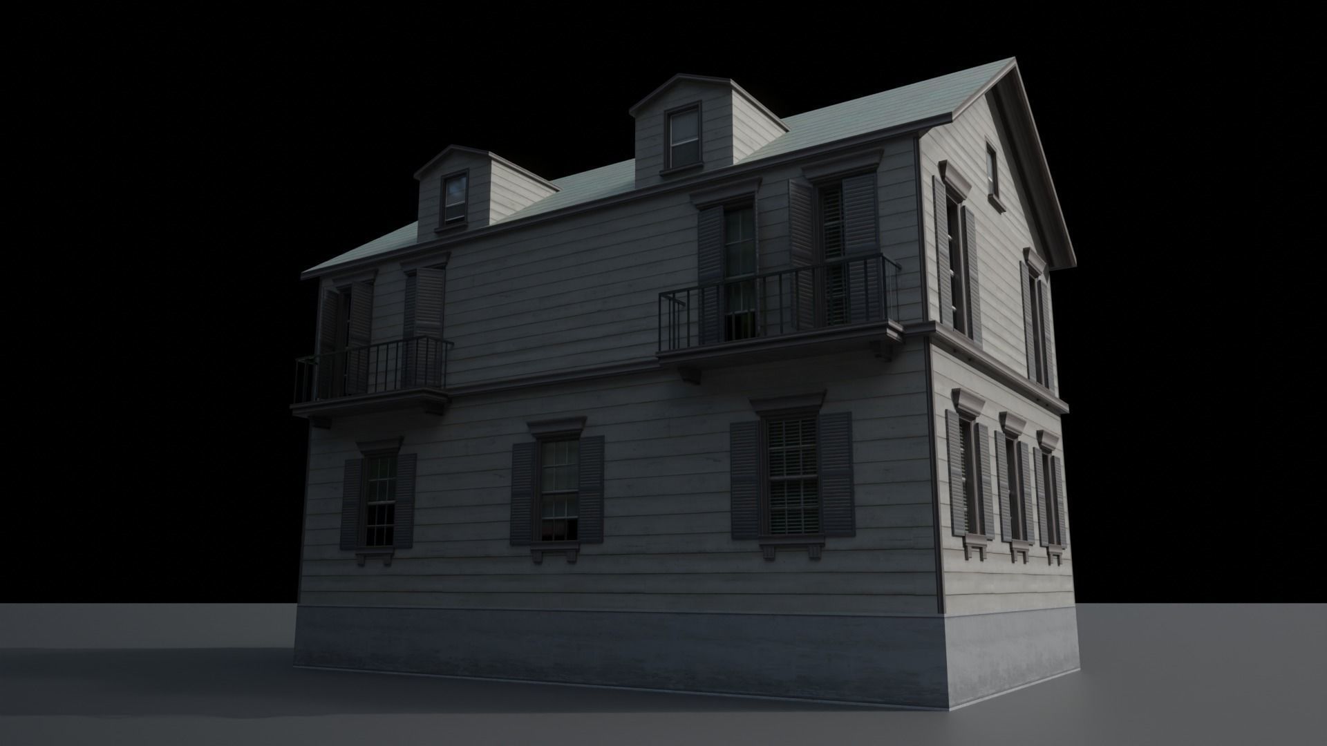 Residential house 03 Low-poly 3D model_8