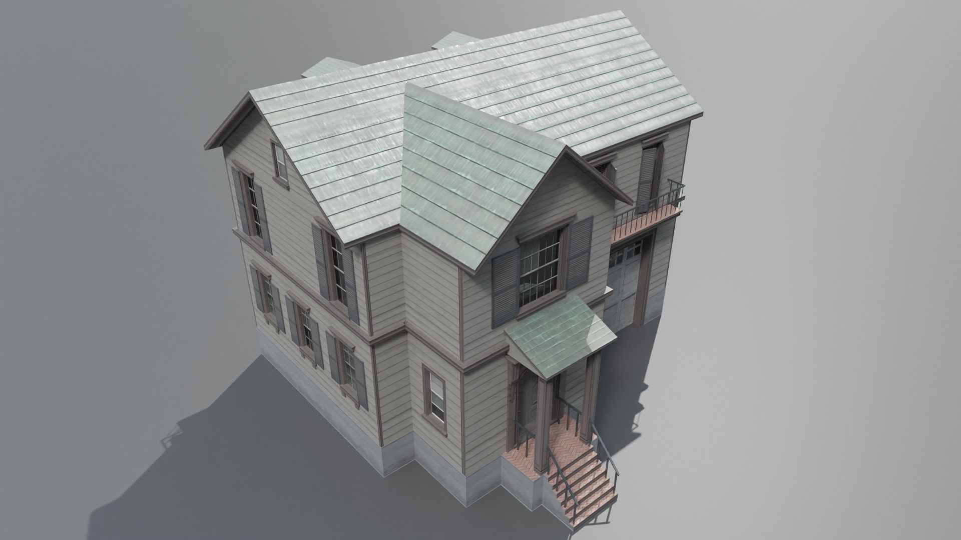 Residential house 03 Low-poly 3D model_12