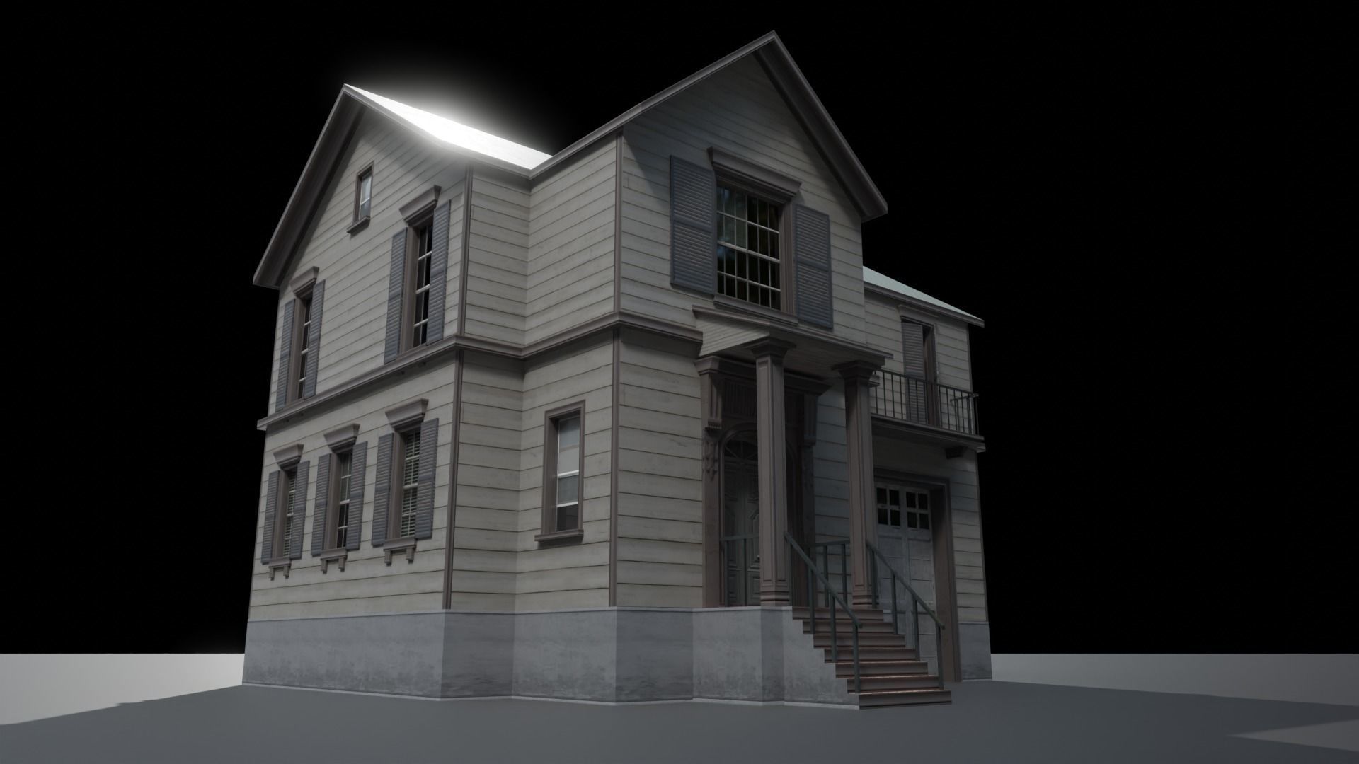 Residential house 03 Low-poly 3D model_9