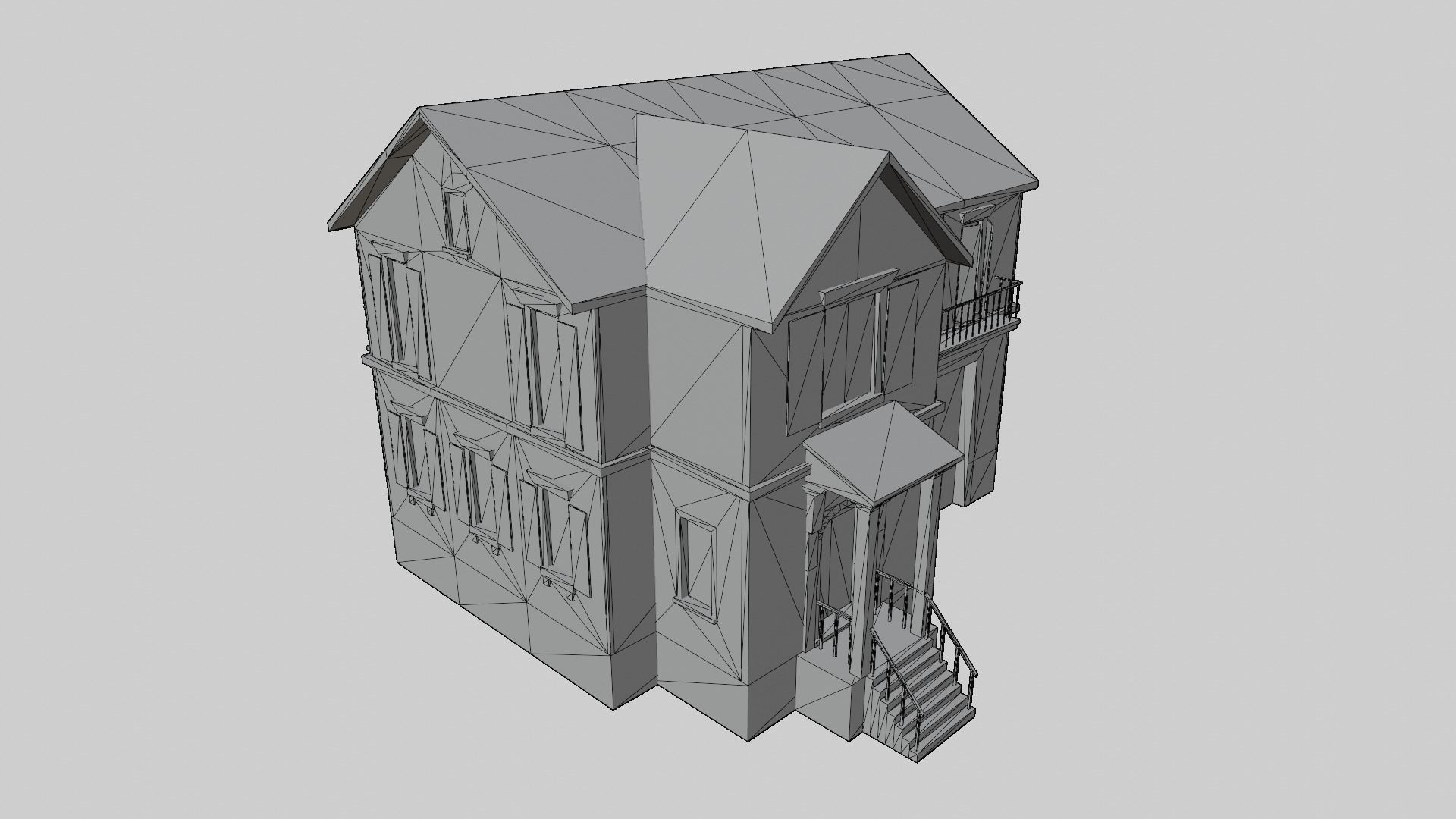 Residential house 03 Low-poly 3D model_19