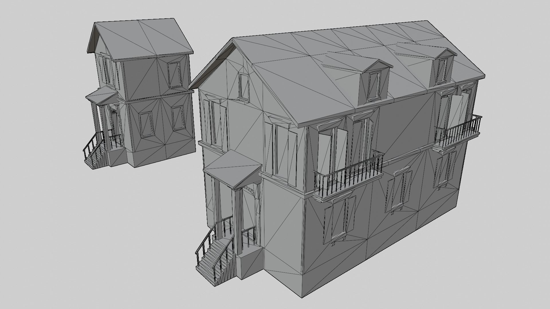 Residential house 03 Low-poly 3D model_15
