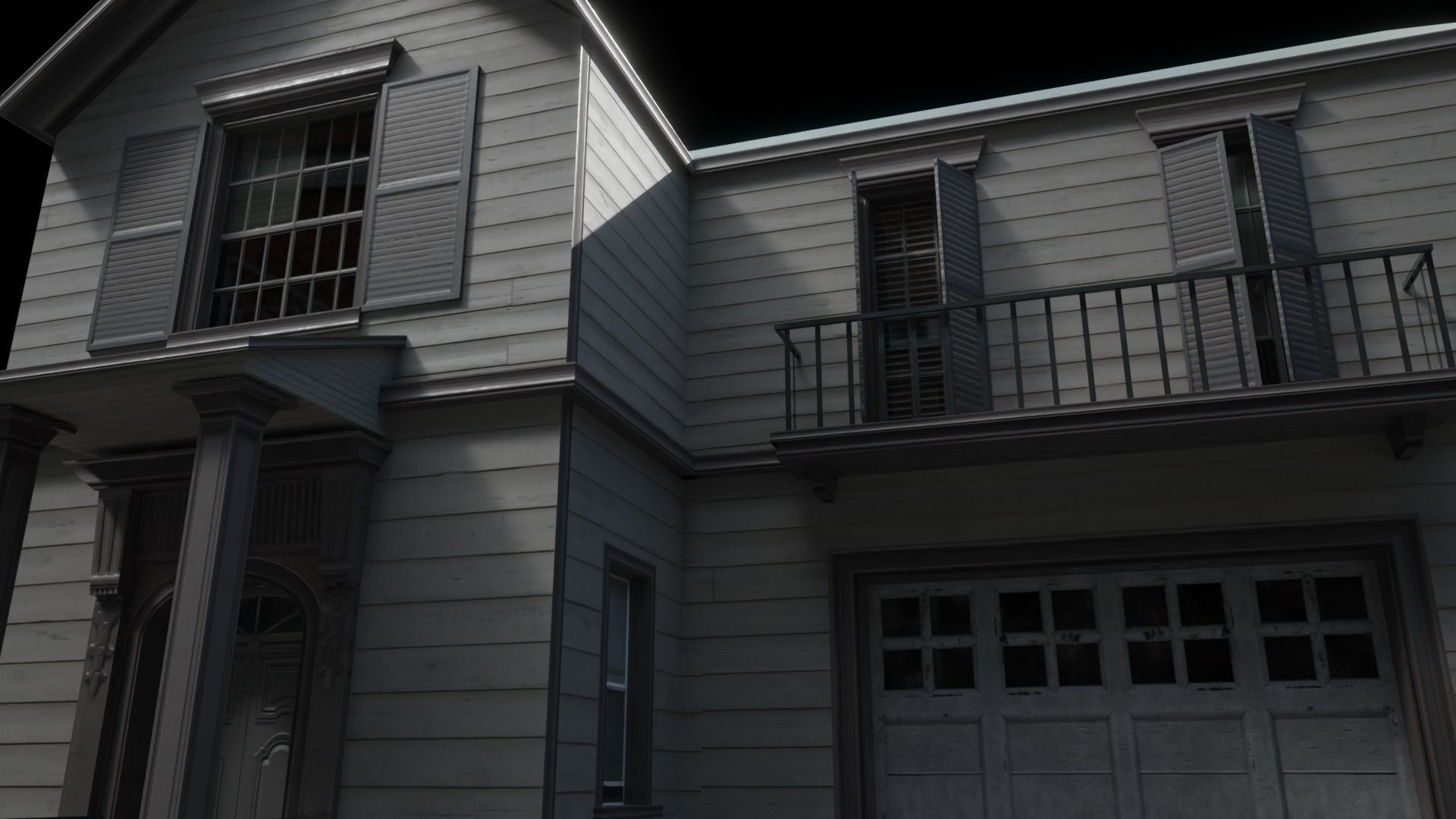 Residential house 03 Low-poly 3D model_10