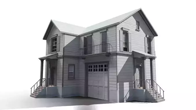 Residential house 03 Low-poly 3D model Residential house 03 Low-poly 3D model