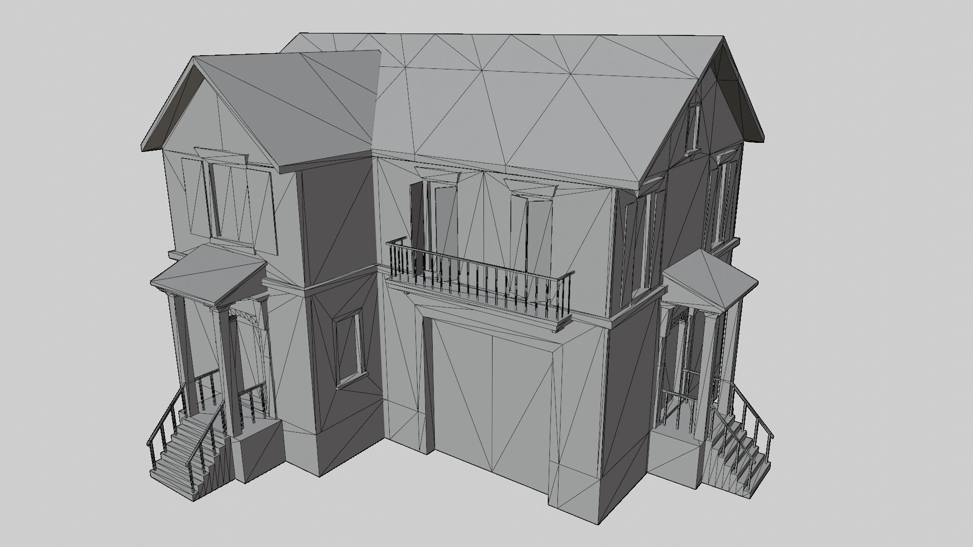 Residential house 03 Low-poly 3D model_14