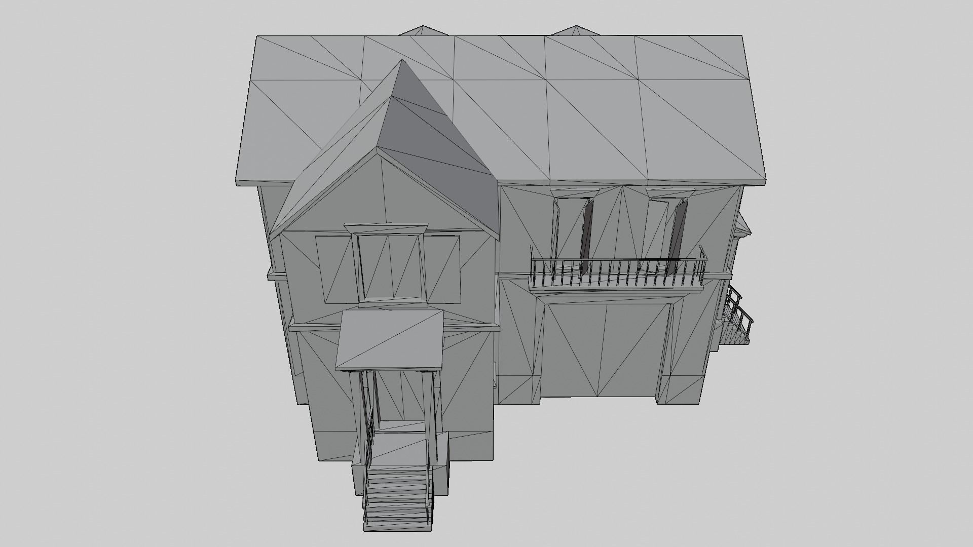 Residential house 03 Low-poly 3D model_13