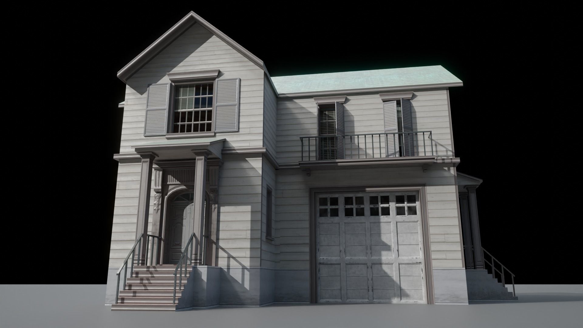 Residential house 03 Low-poly 3D model_2