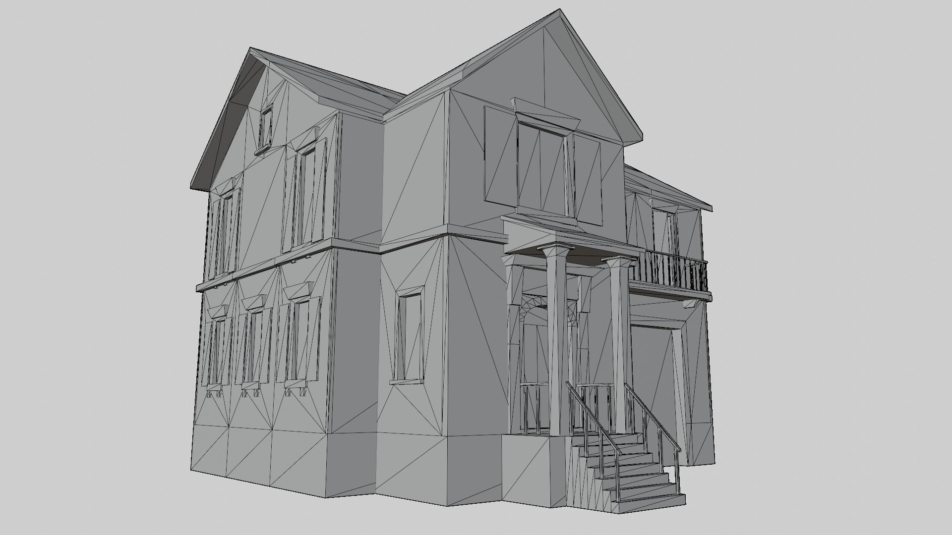 Residential house 03 Low-poly 3D model_20