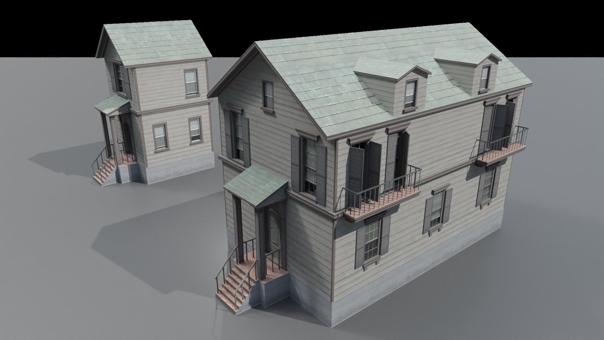 Residential house 03 Low-poly 3D model_4