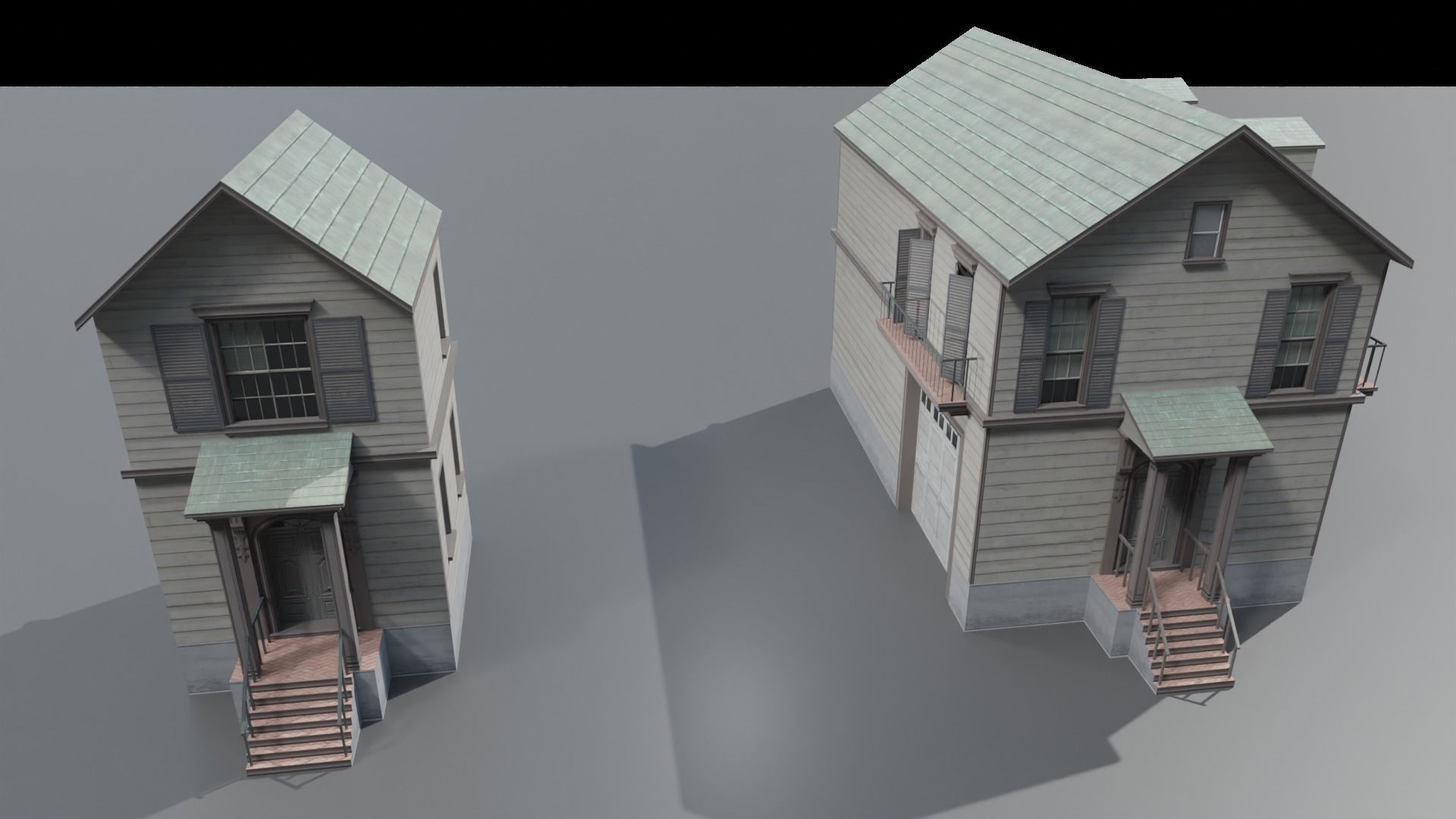 Residential house 03 Low-poly 3D model_5
