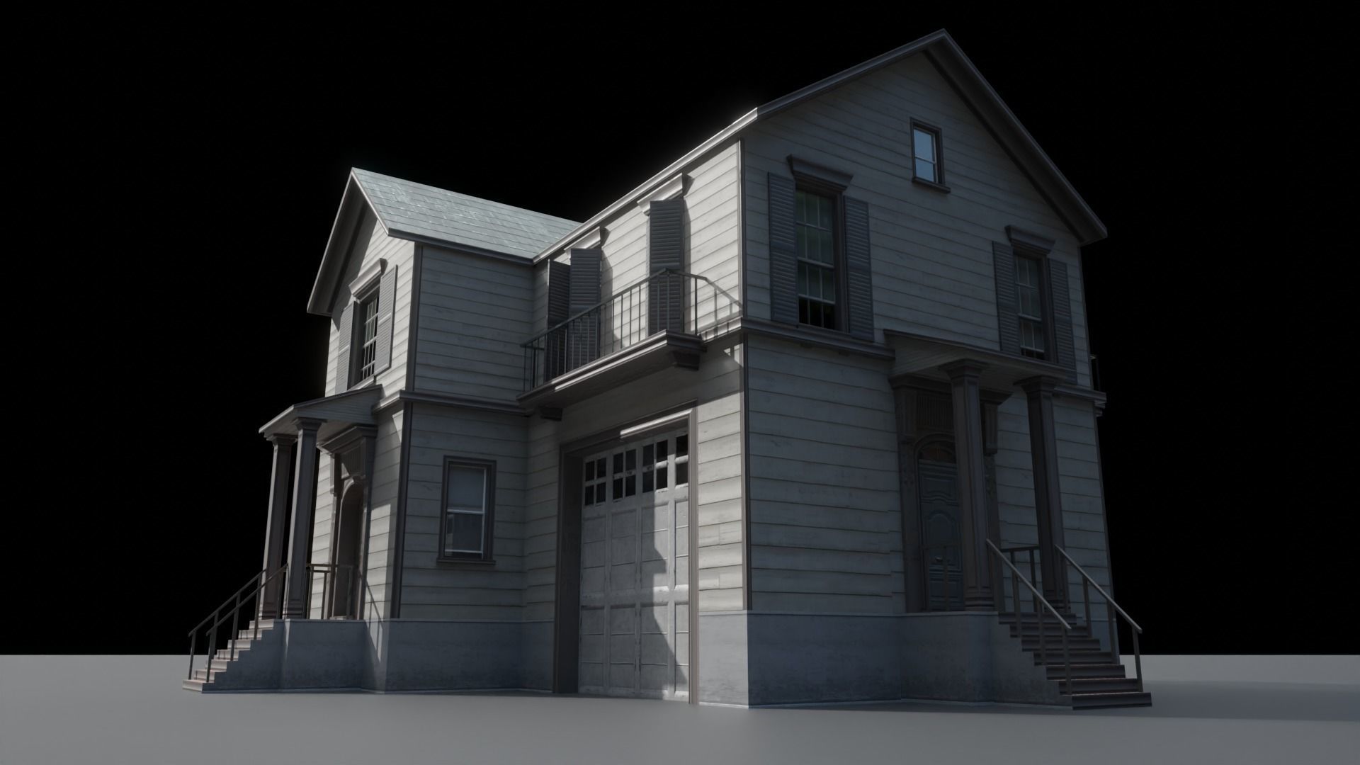 Residential house 03 Low-poly 3D model_1