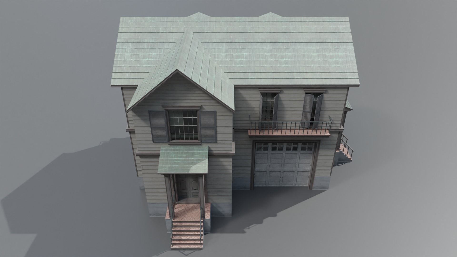 Residential house 03 Low-poly 3D model_3