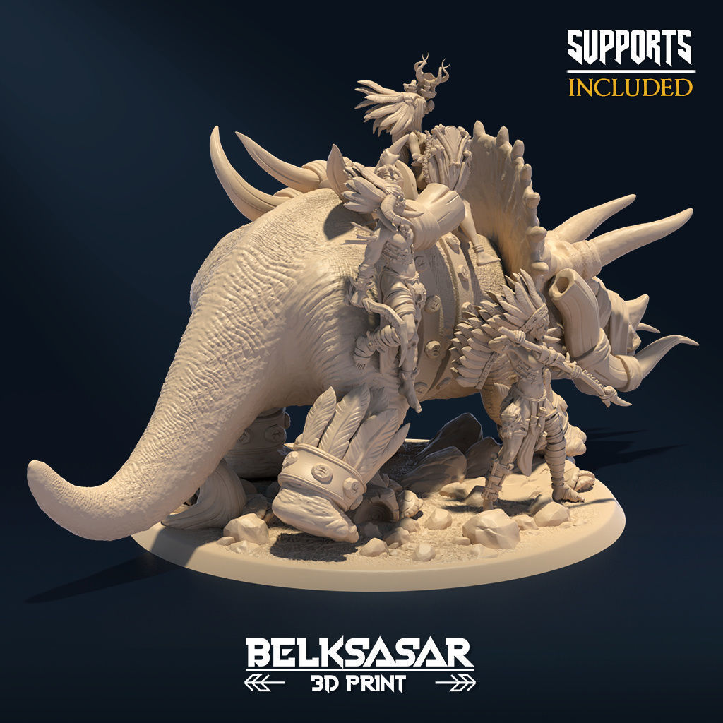 War Dinosaur Nude and Normal 3D print model_8