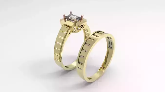 solitaire wedding engagement women ring 3dm stl