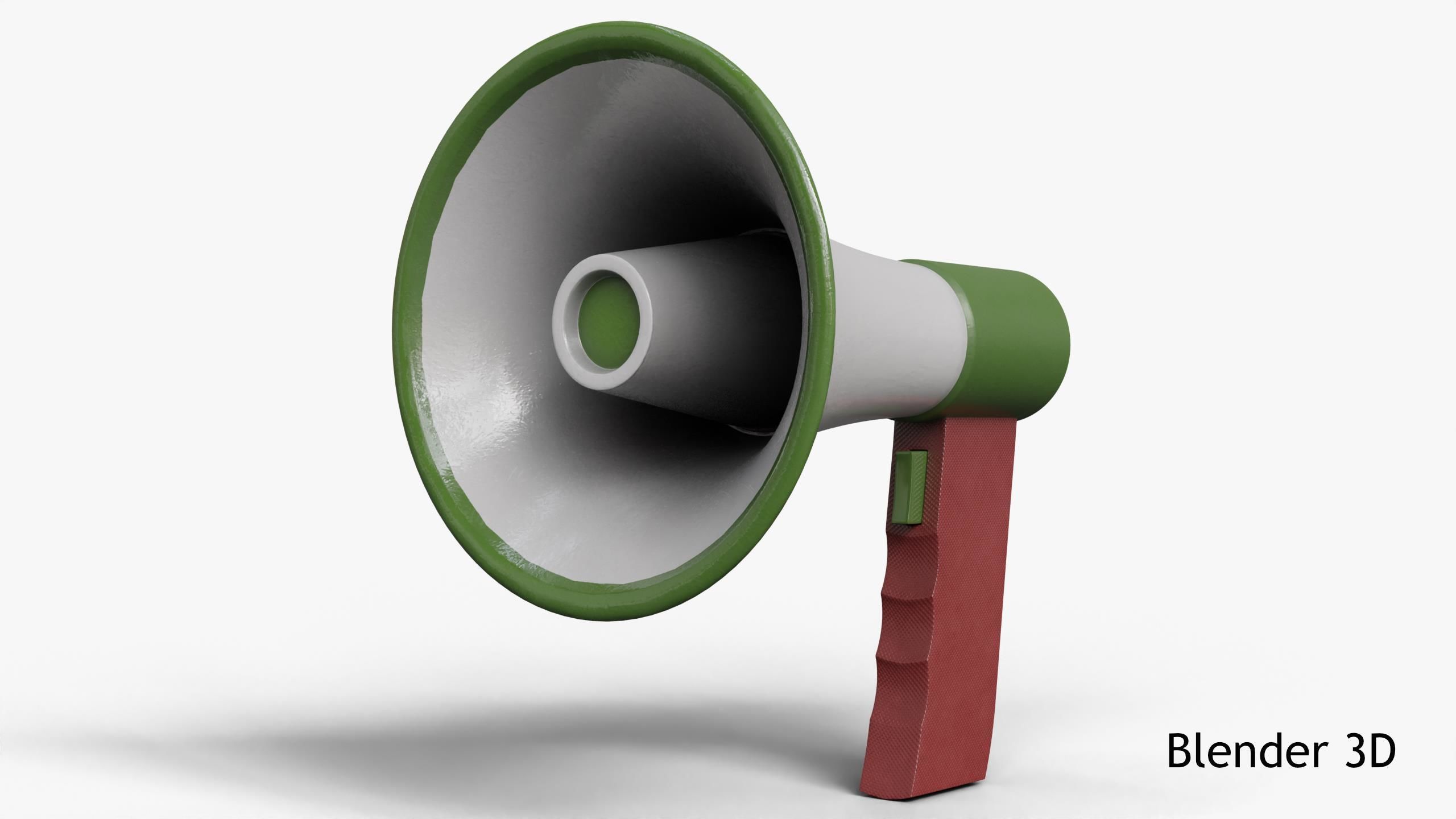 Electronic Megaphone 3D model_2