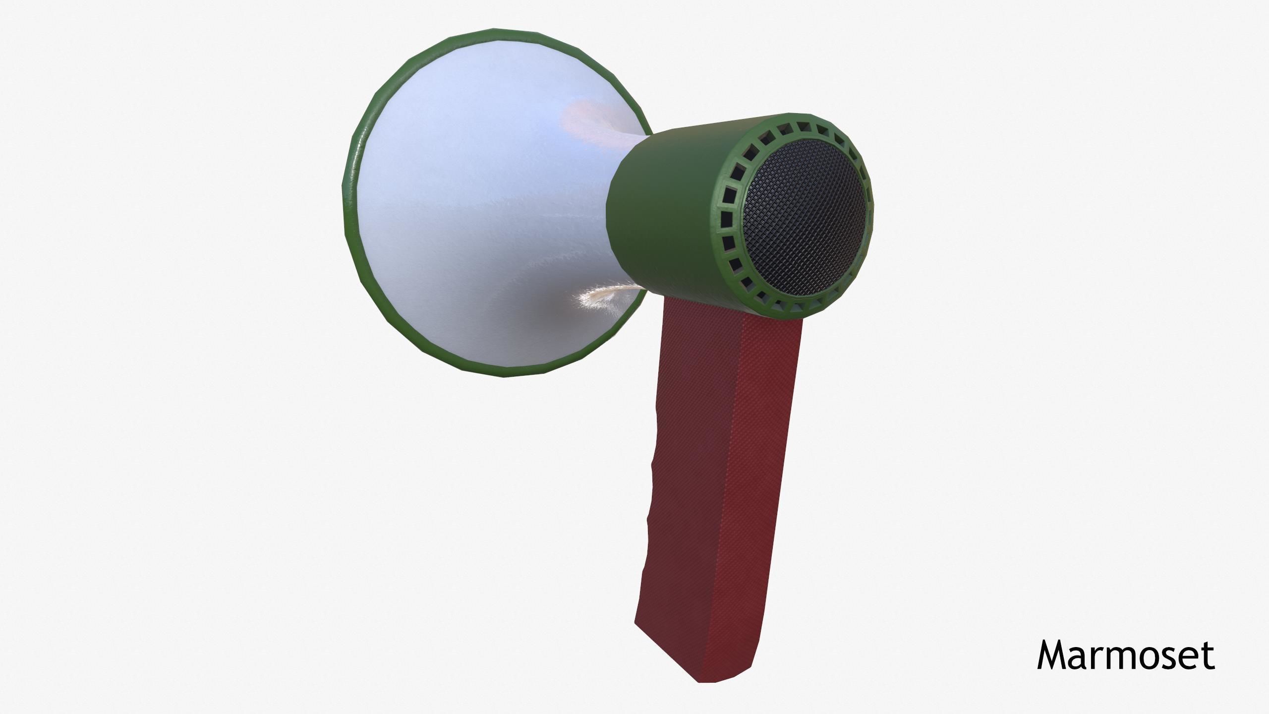 Electronic Megaphone 3D model_9