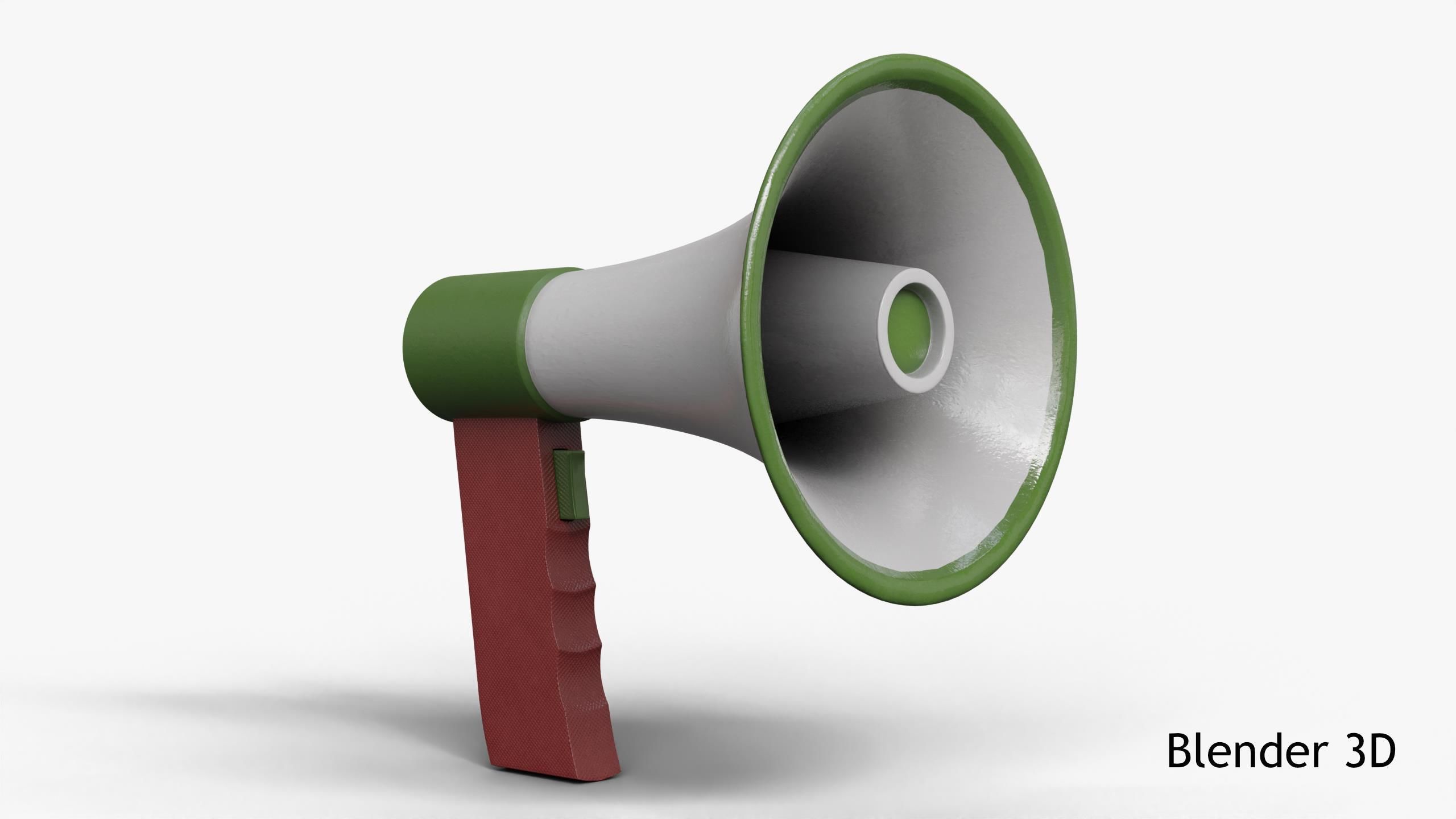 Electronic Megaphone 3D model_5