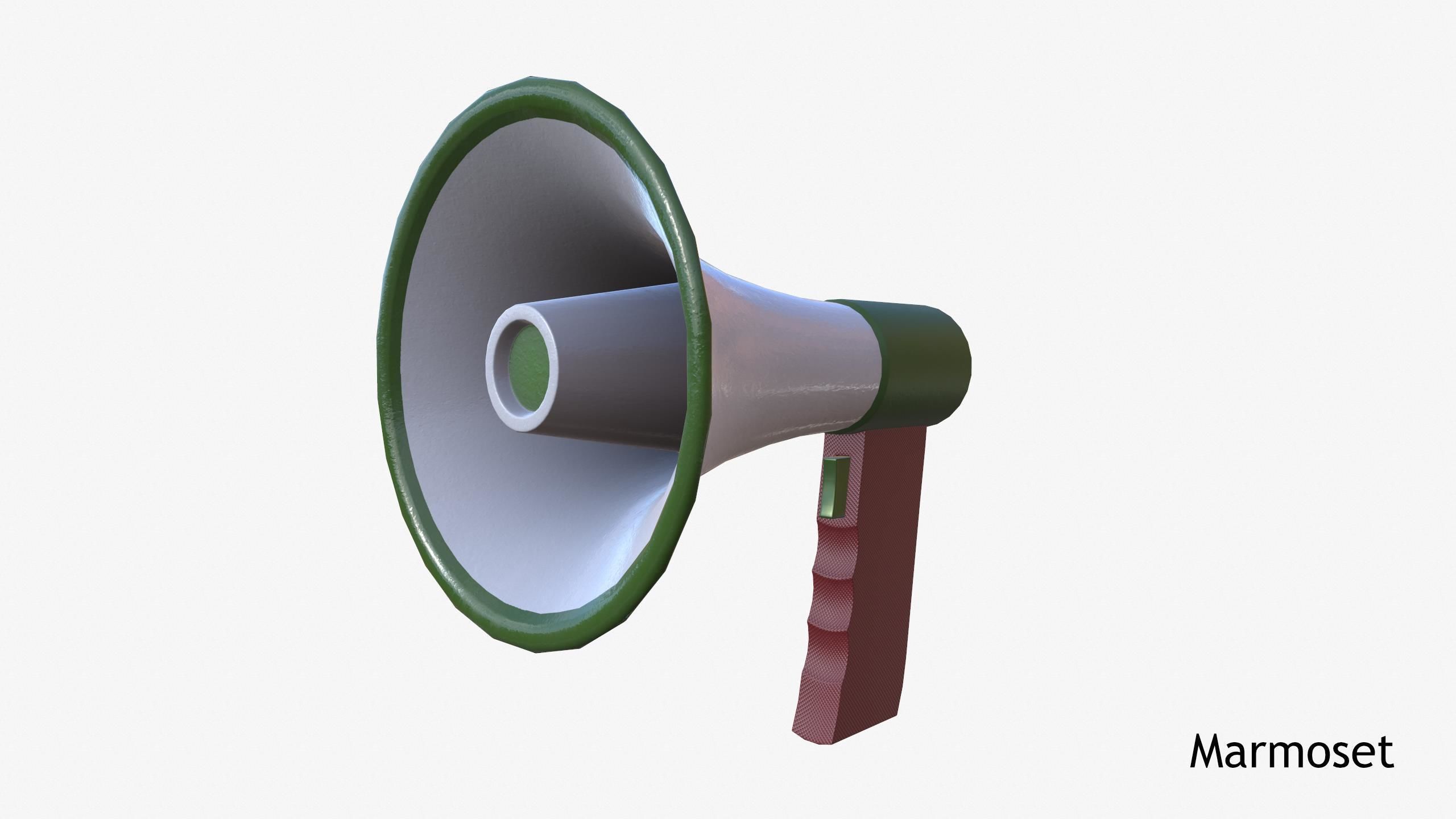 Electronic Megaphone 3D model_8