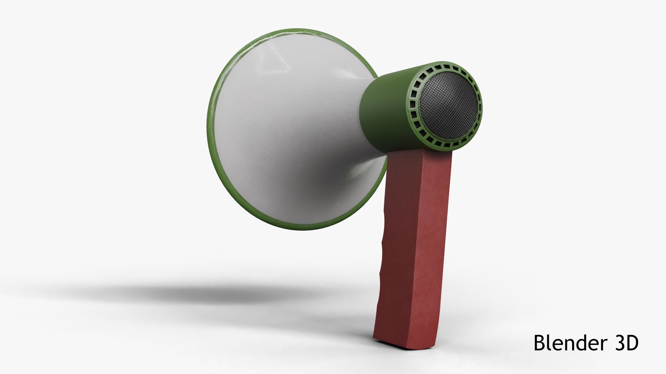 Electronic Megaphone 3D model_3