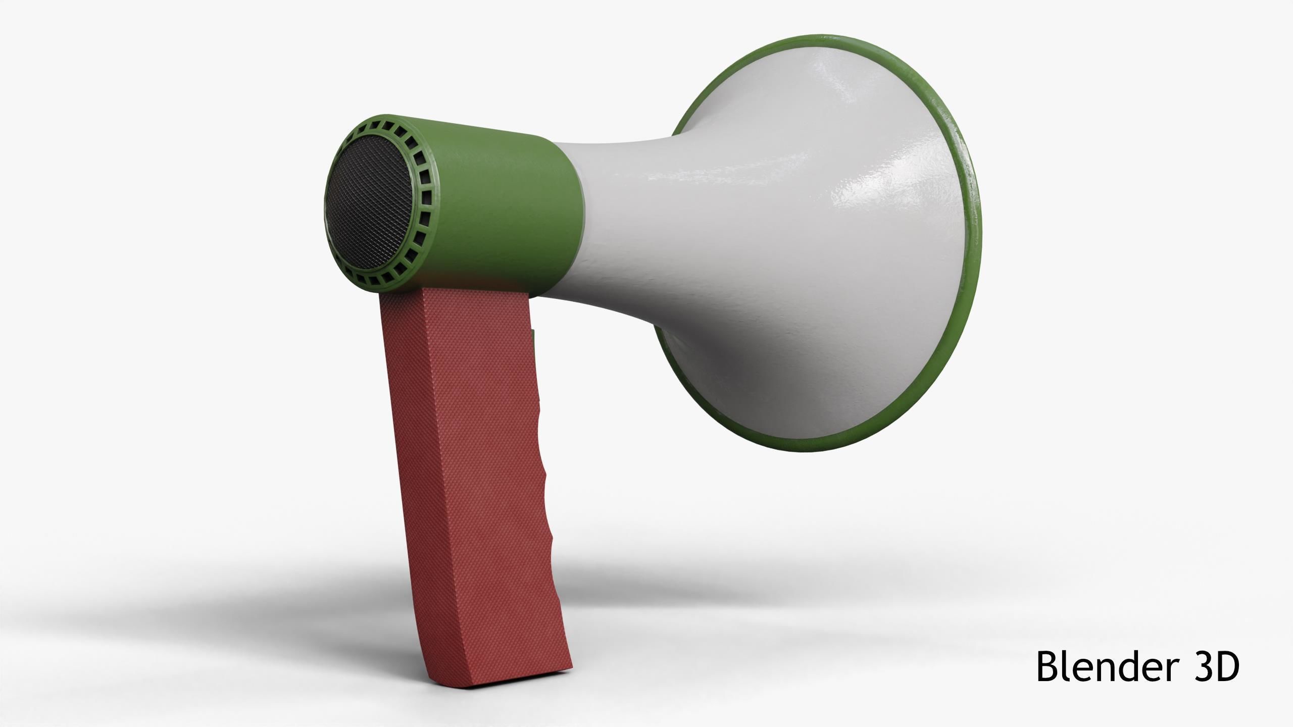 Electronic Megaphone 3D model_4